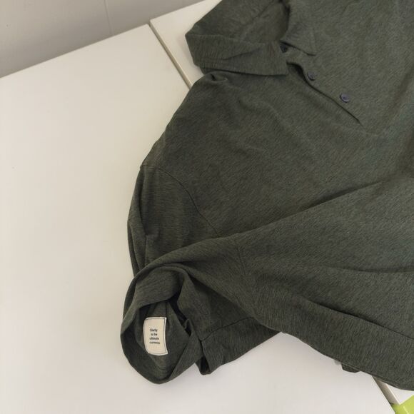 Vuori Polo Mens XL Olive Green Strato Tech Stretch Performance Golf Shirt V188 - Picture 9 of 12